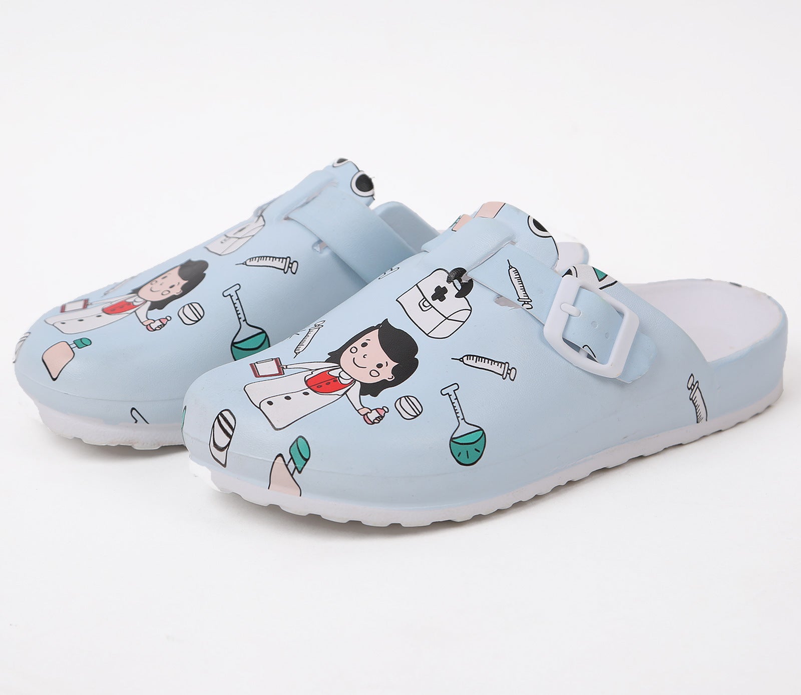 Zapatos creativos de enfermera con dibujos animados para mujer