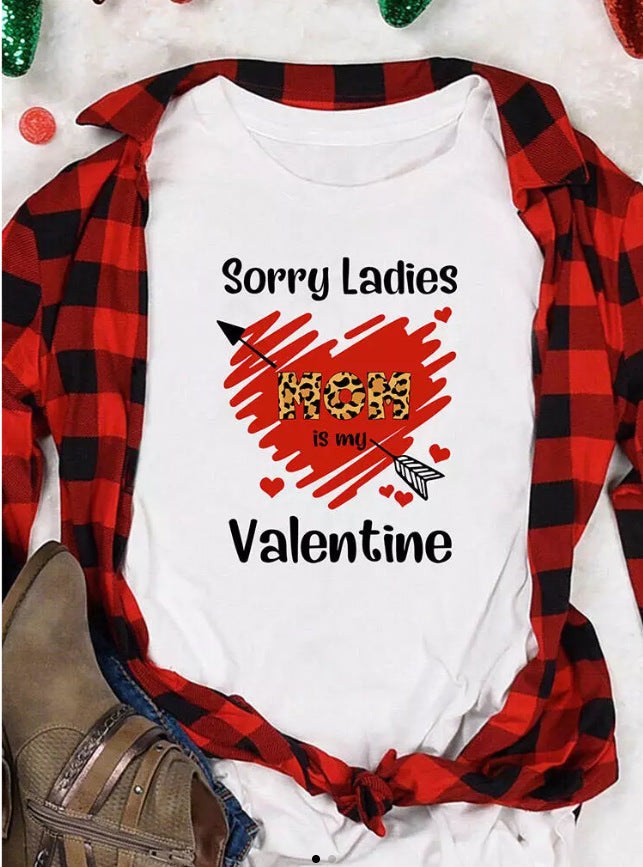 Letter Print Short Sleeve T-shirt Women