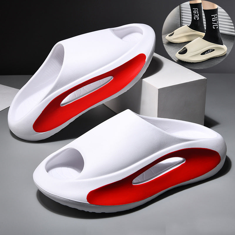 Ins Slipper Damen Herren Peeptoe Hausschuhe Sommer mit Lochmuster, Unisex, Sport- und Strandschuhe