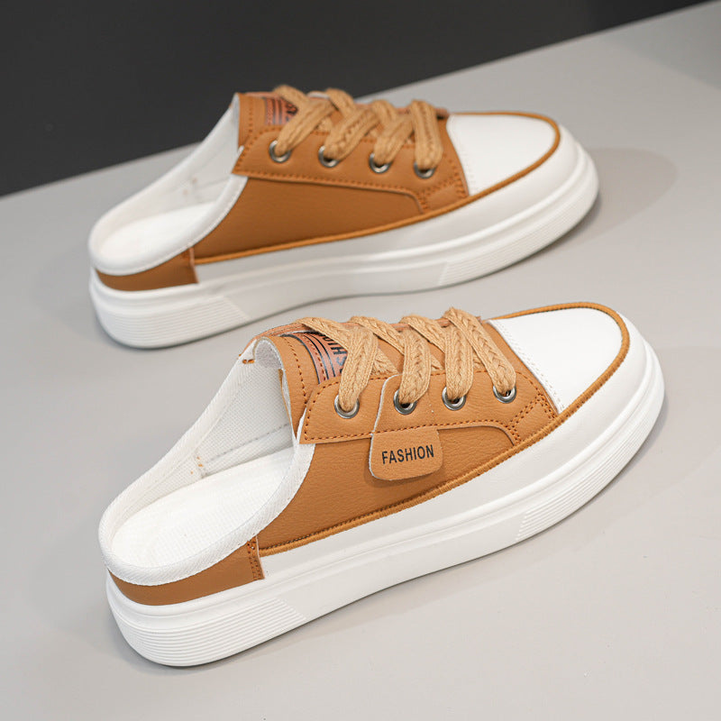 Versatile Casual Half-Support Board Shoes with Comfortable Bag Heel