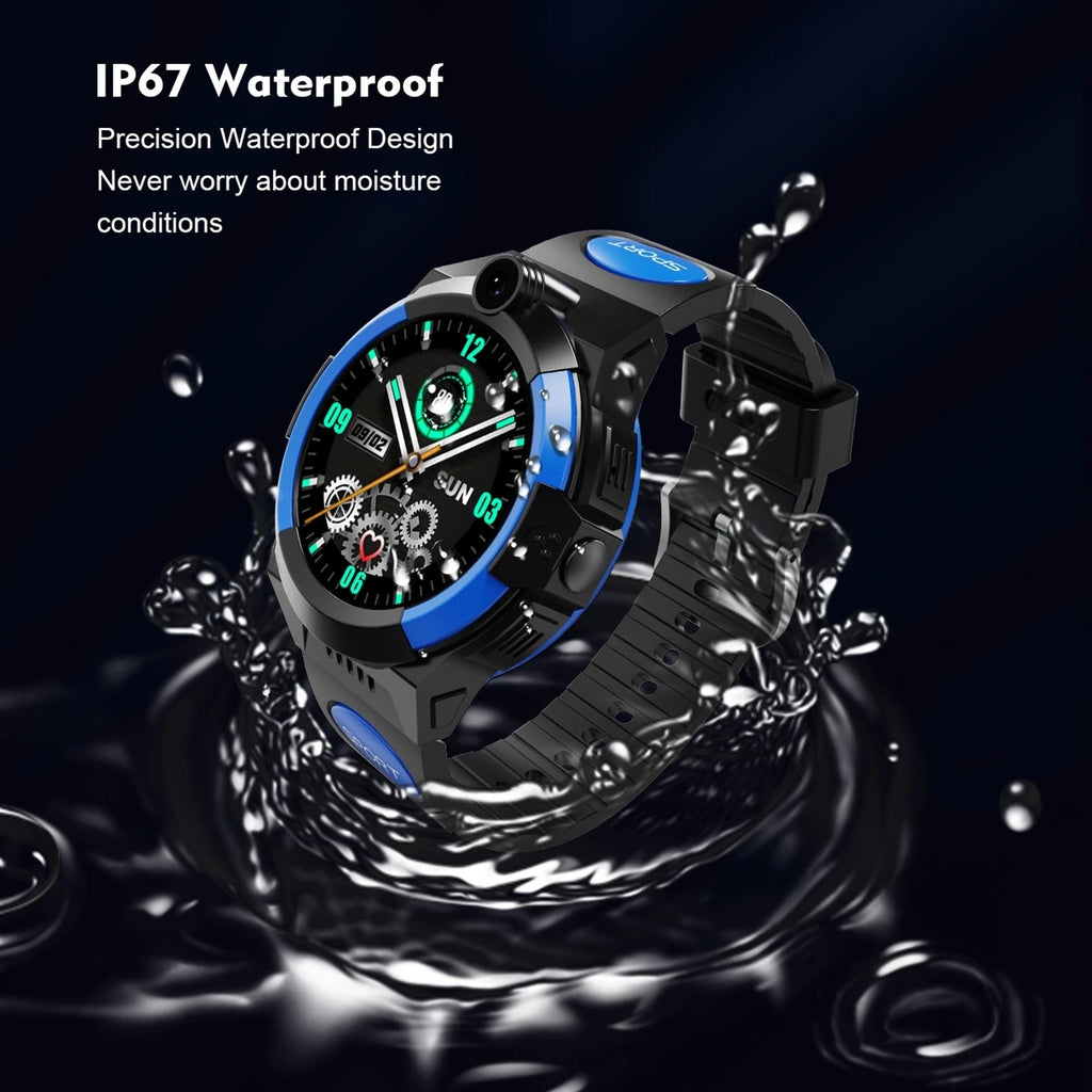 4G-kompatibel smartklocka för barn med videosamtal, positionering och flertalet kommunikations- och säkerhetsfunktioner.