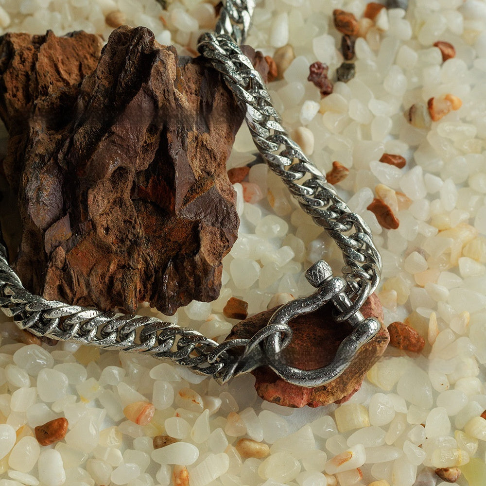 Cuban Chain Horse Hoof Clasp Necklace