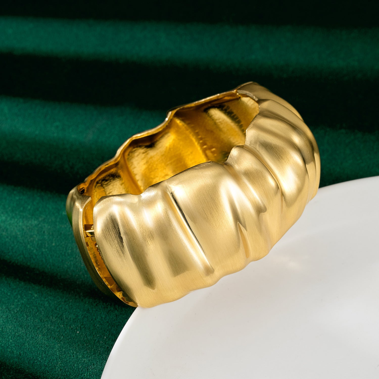 Irregular Open Wide Bracelet Female Exaggerated Twin