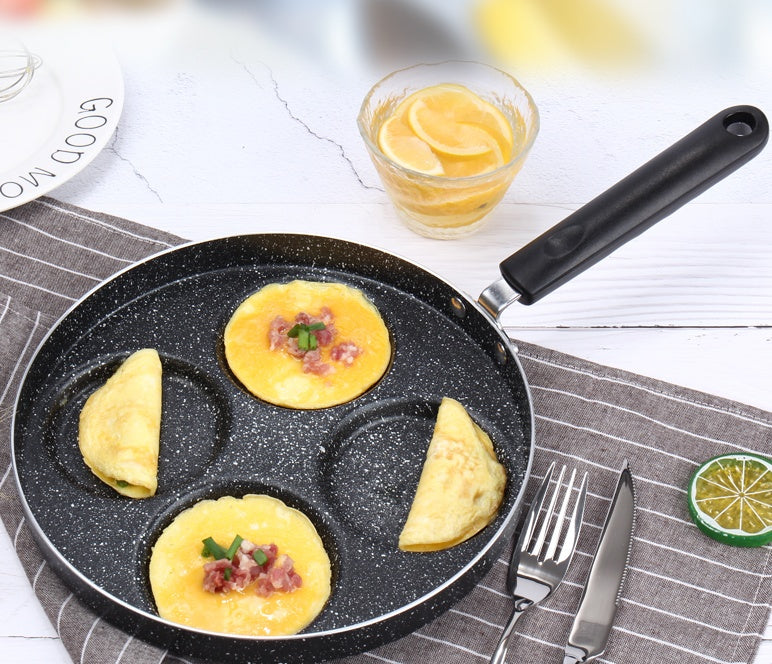 Sartén antiadherente para huevos, para 4 tazas, apta para cocina a gas