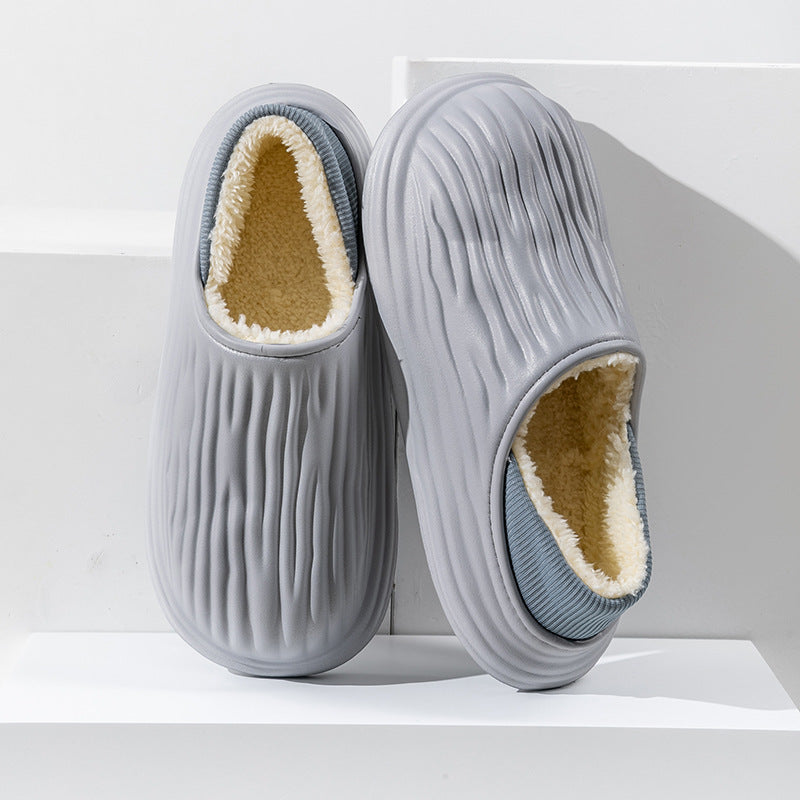 Pantuflas invernales gruesas de moda para mujer, zapatos de interior y exterior, cálidos y afelpados para casa y posparto