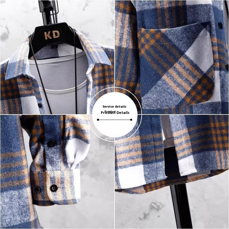 Camisa abrigo con solapas elegante para hombre