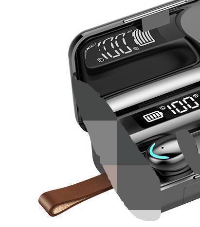 Trådlöst binauralt mini-sportheadset med digital touchskärm och Bluetooth-display