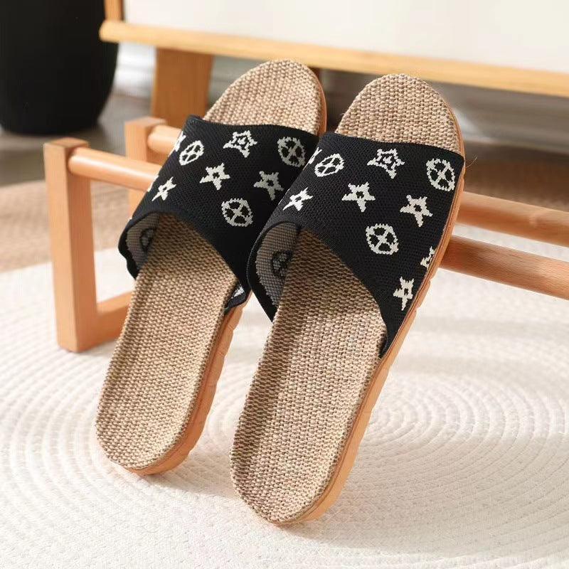 Zapatillas de lino para mujer para verano y uso en interiores en casa
