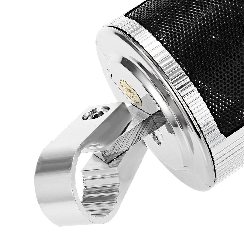 Motorcykel MP3-musikspelare Högtalare Motorcykel Bluetooth Stereohögtalare FM-radio Vattentät Justerbar Fäste Ljudspelare 