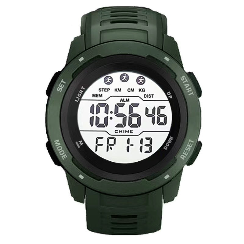 Herrklocka i enkel design med elektronisk urtavla och mjukt silikonarmband.