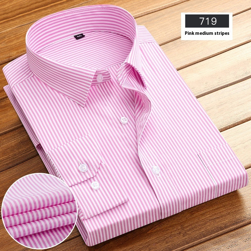 Nueva camisa de hombre de manga larga a rayas para primavera y otoño, estilo business