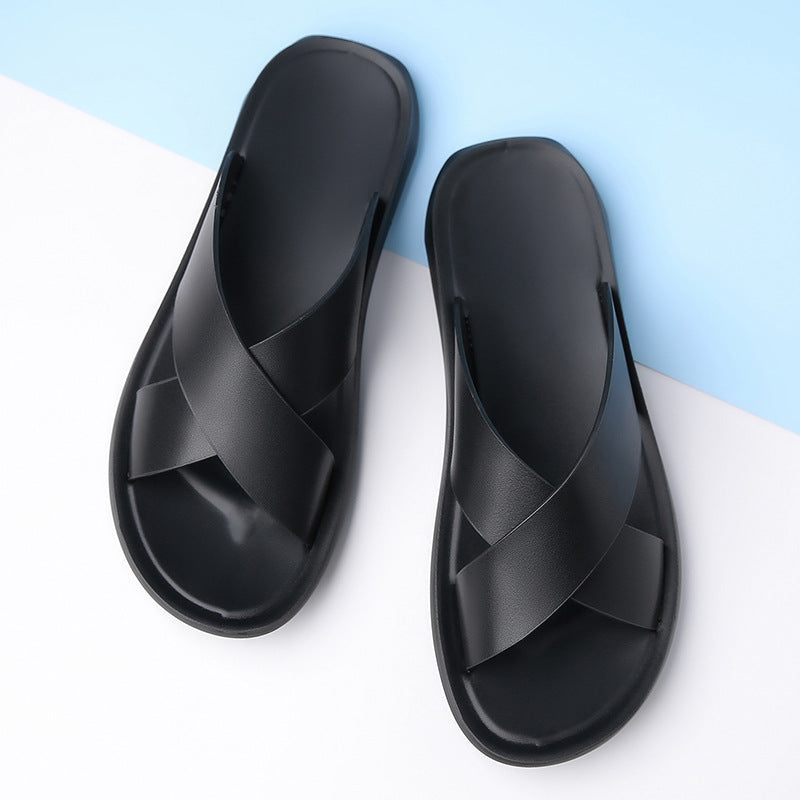 Sandalias Casuales de Verano de Cuero para Hombre