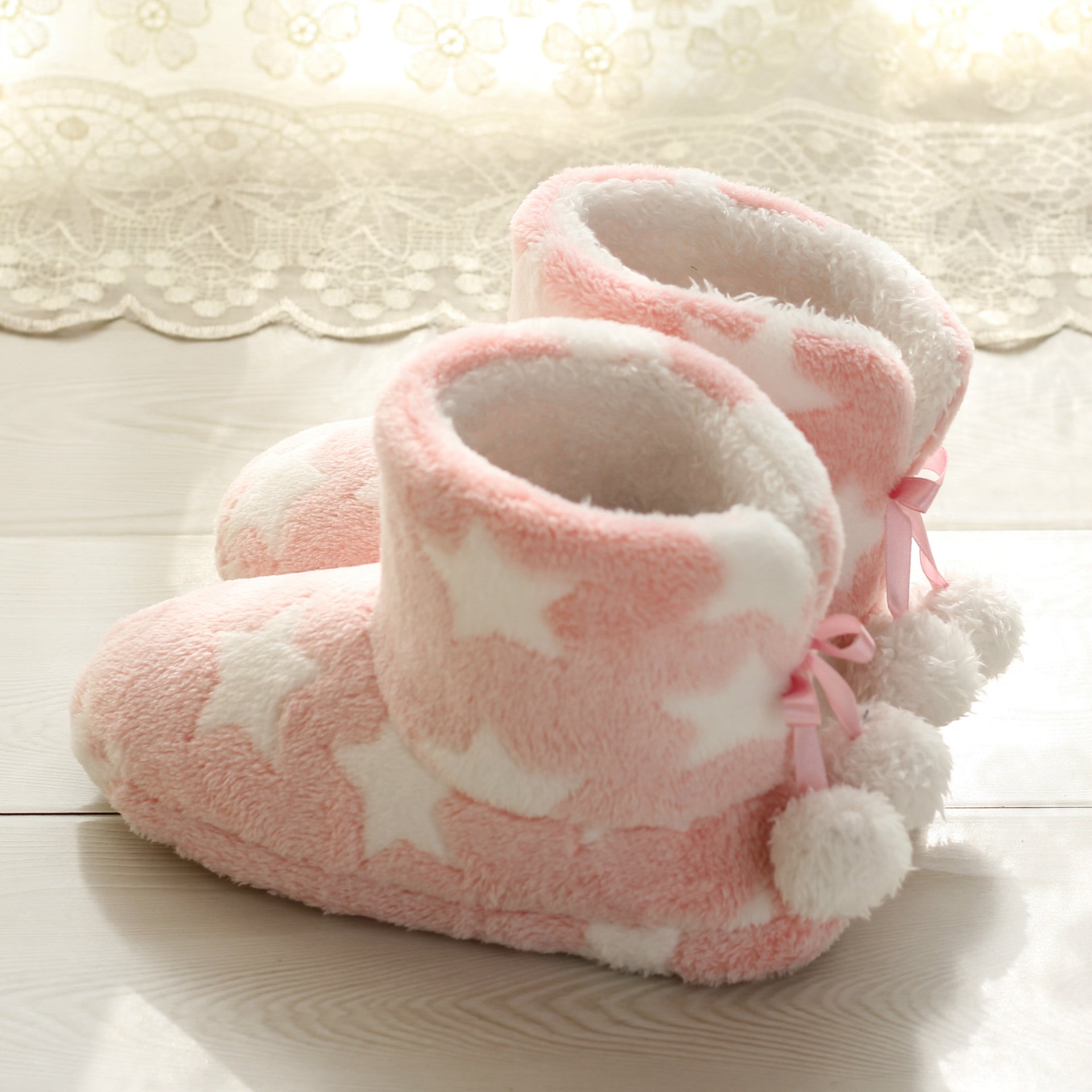 Amazon exportación comercio exterior botas de casa de invierno, suela gruesa, con bolsa y pantuflas de algodón para mujer, primera generación