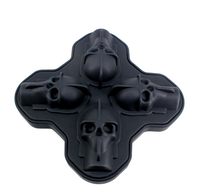 Molde creativo de calavera 3D, bandeja de cubitos de hielo, molde de silicona, moldes para jabón, velas, herramientas para manualidades con azúcar, utensilios para hornear, moldes de chocolate.