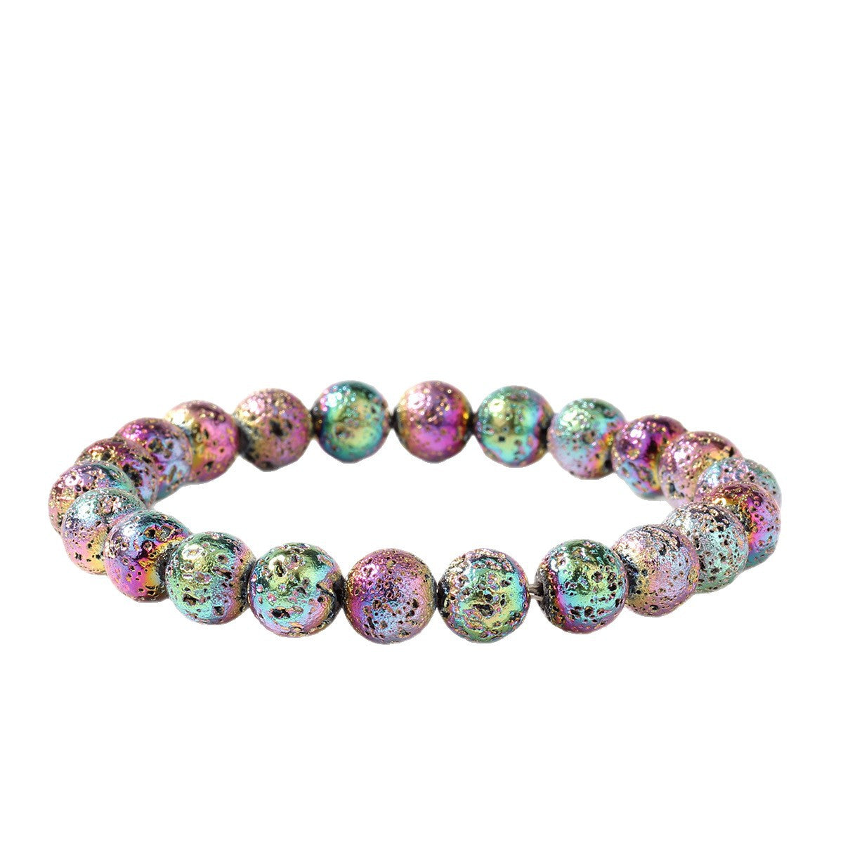 Natural Volcanic Stone Bracelet In Seven Colors