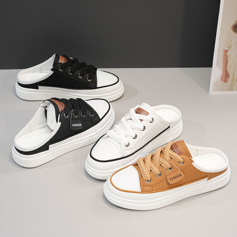 Versatile Casual Half-Support Board Shoes with Comfortable Bag Heel