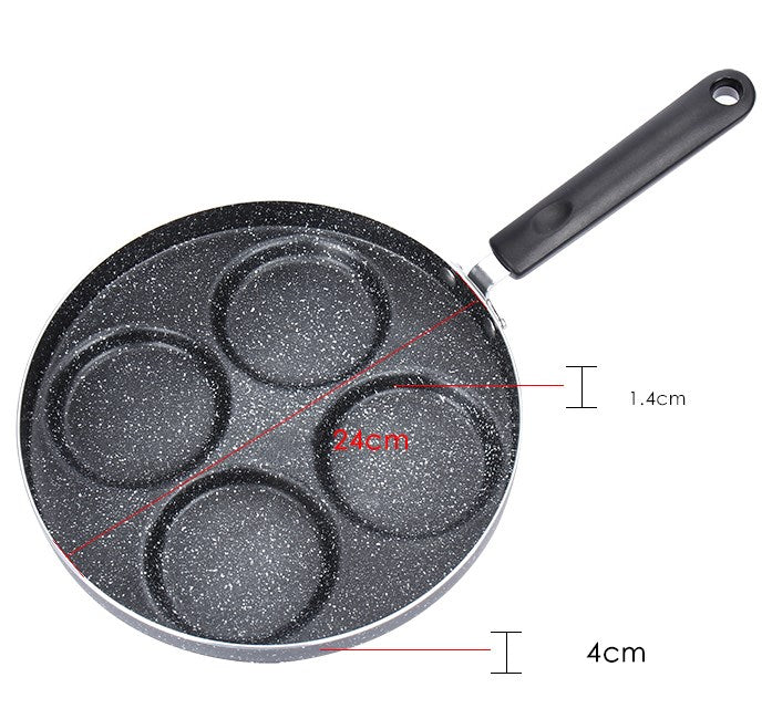 Sartén antiadherente para huevos, para 4 tazas, apta para cocina a gas