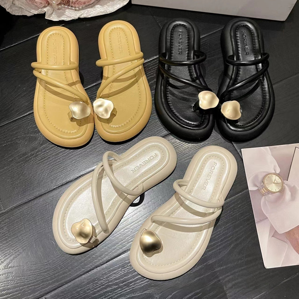 Zapatillas planas estilo hada francés con puntera cerrada para exterior