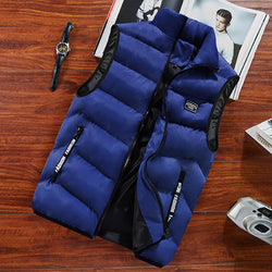 Colete acolchoado de algodão Crossborder Amazon para homem Outono/Inverno, colete de algodão com enchimento