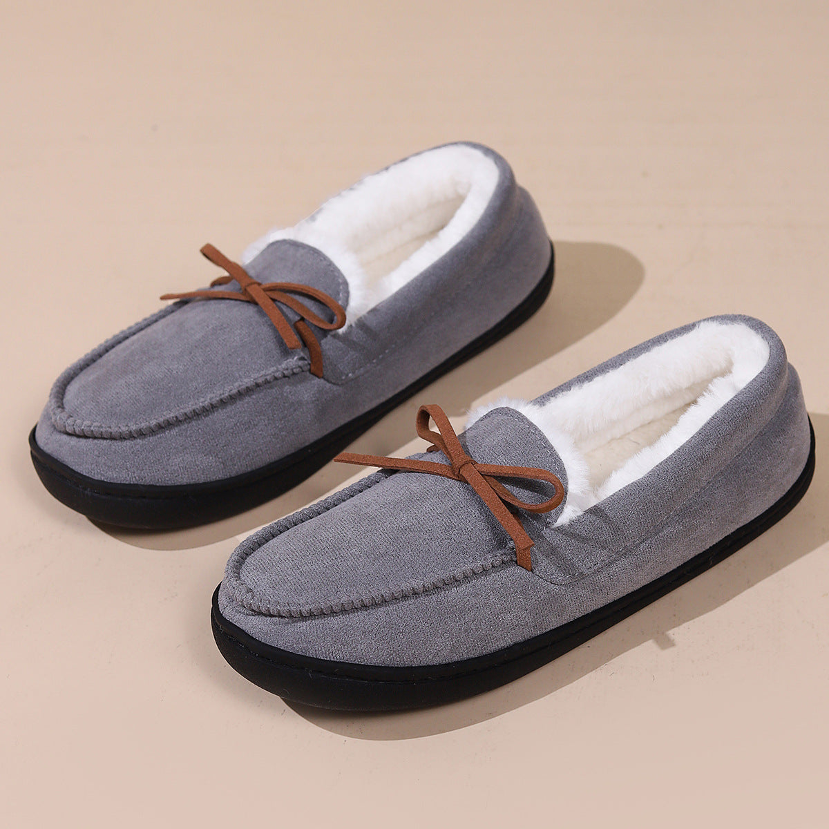 Zapatos de algodón para casa, cálidos y cómodos para otoño e invierno Gommino
