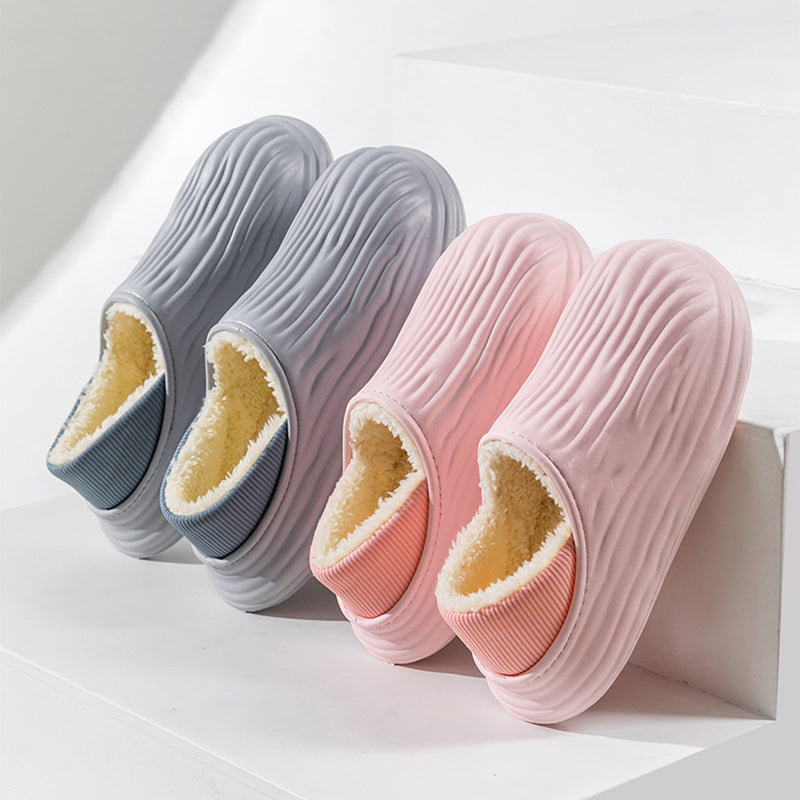 Pantuflas invernales gruesas de moda para mujer, zapatos de interior y exterior, cálidos y afelpados para casa y posparto