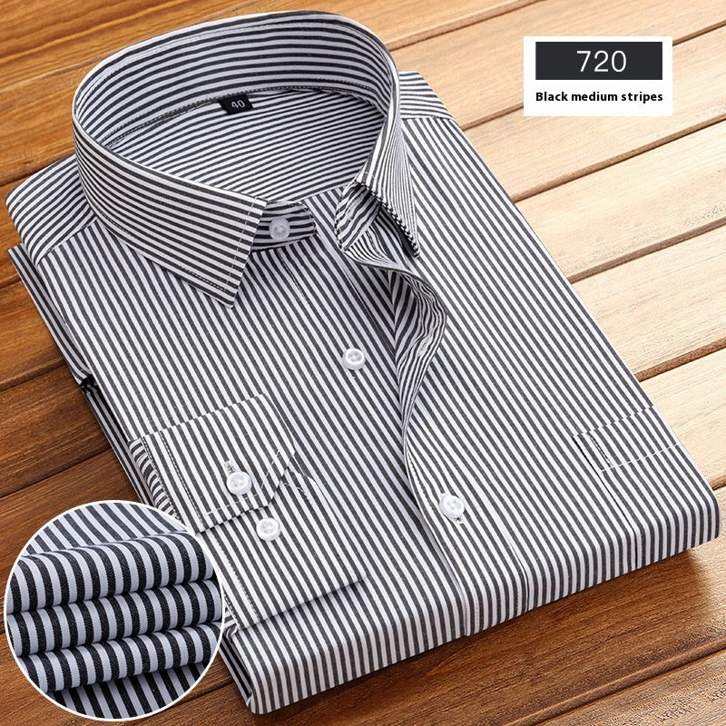 Nueva camisa de hombre de manga larga a rayas para primavera y otoño, estilo business
