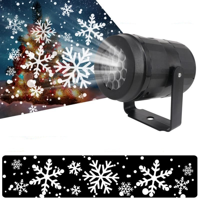 Projecteur LED flocon de neige de Noël – éclairage extérieur et intérieur pour Noël et les fêtes