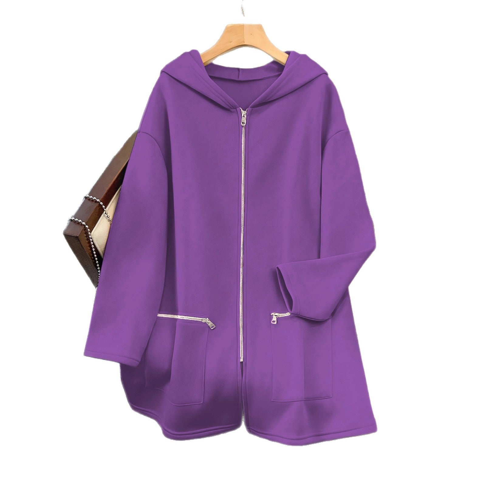 Sudadera con capucha holgada de talla grande, retro-chic, casual y deportiva para otoño e invierno
