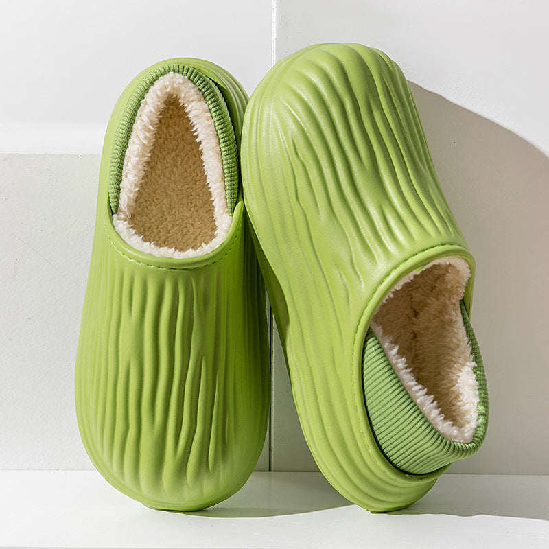 Pantuflas invernales gruesas de moda para mujer, zapatos de interior y exterior, cálidos y afelpados para casa y posparto