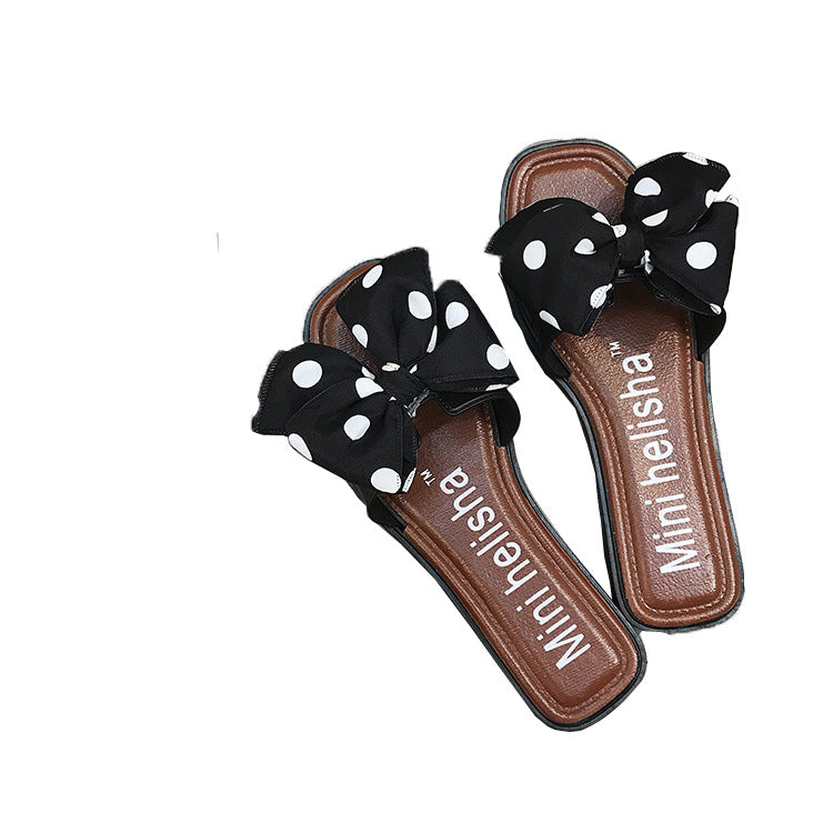 Zapatillas planas de lunares para mujer
