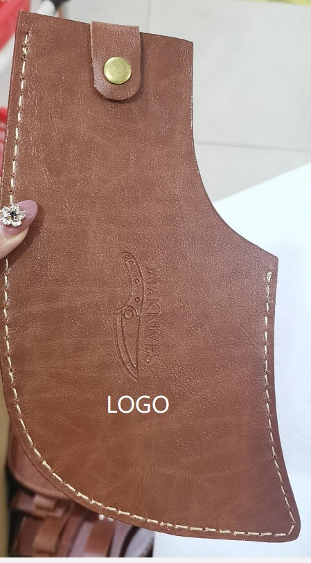 Handsmidd kökskniv för både kött och grönsaker, tillverkad i 7CR17MOV-stål med hög korrosionsbeständighet och god skärpehållning.