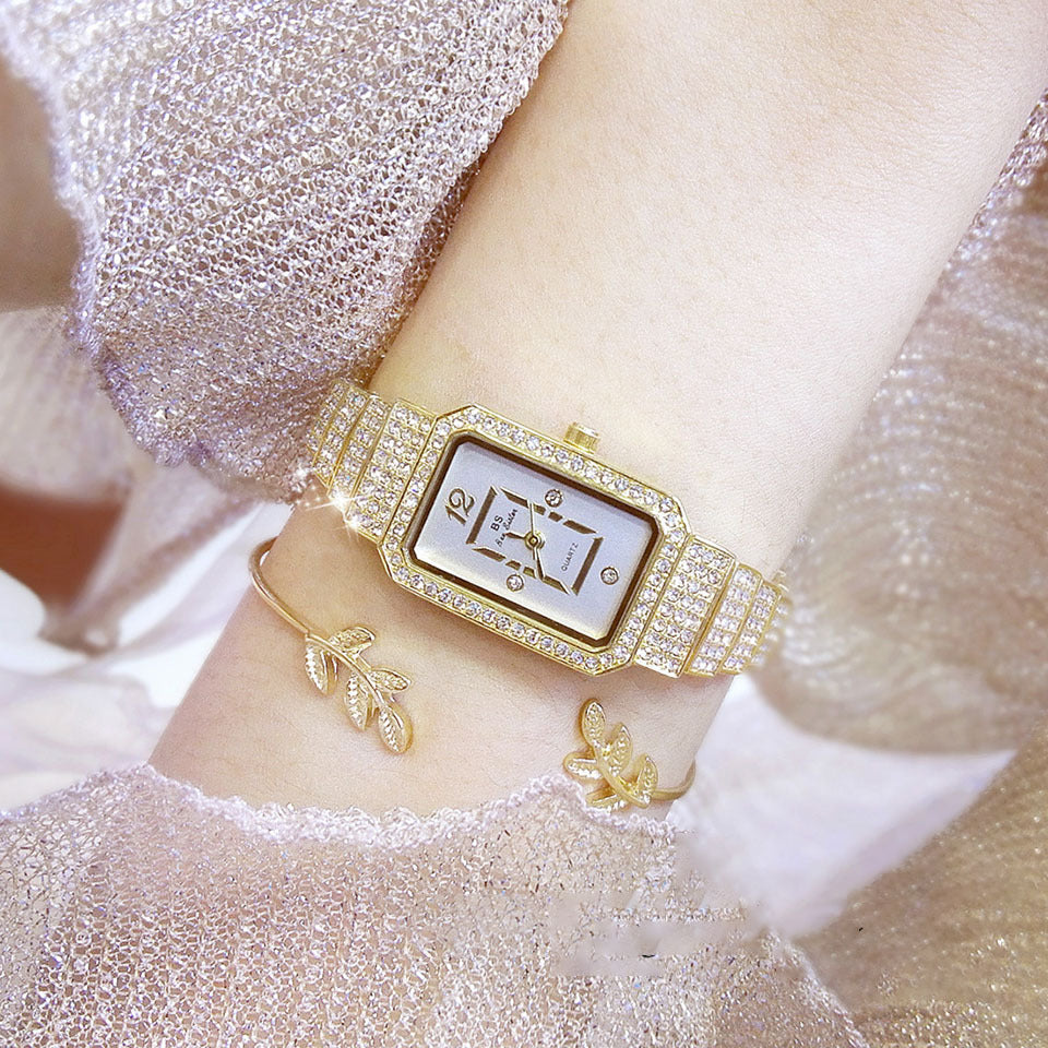 En elegant och glittrande damklocka