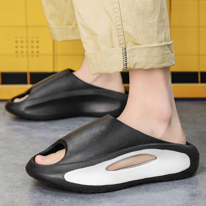 Ins Slipper Damen Herren Peeptoe Hausschuhe Sommer mit Lochmuster, Unisex, Sport- und Strandschuhe