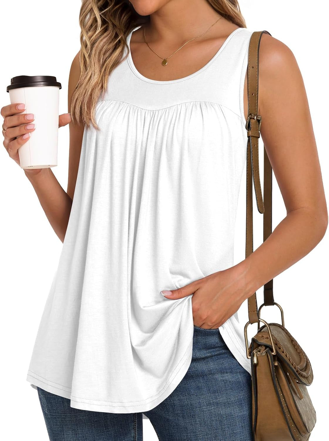 Naisten Rento Paita – Pitkähiha, Lyhythihainen, Hihaton, Printti, Pyöreä Kaulus