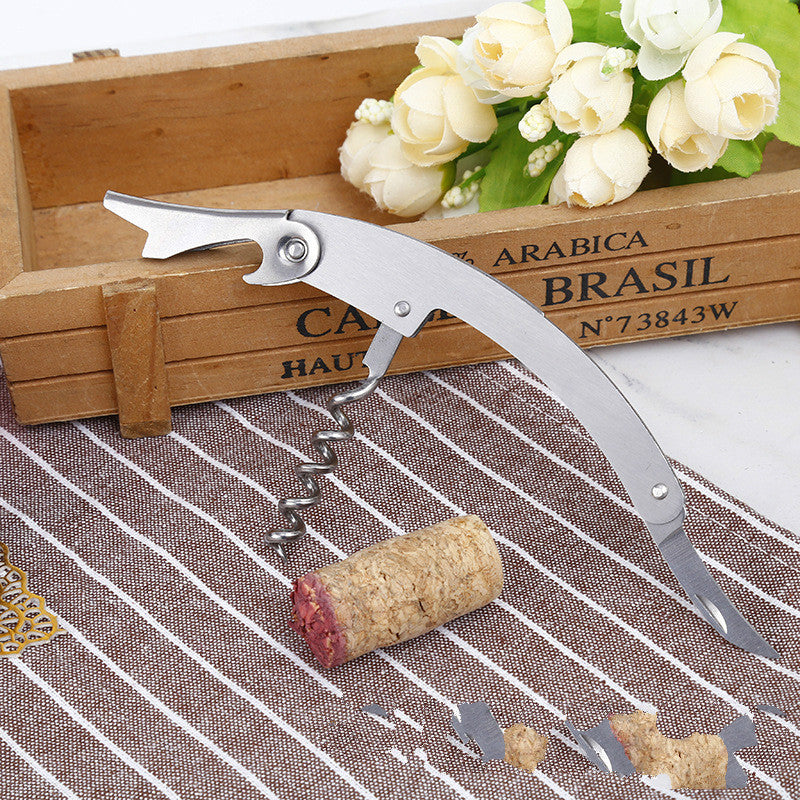 Sacacorchos para vino, caja cuadrada de madera