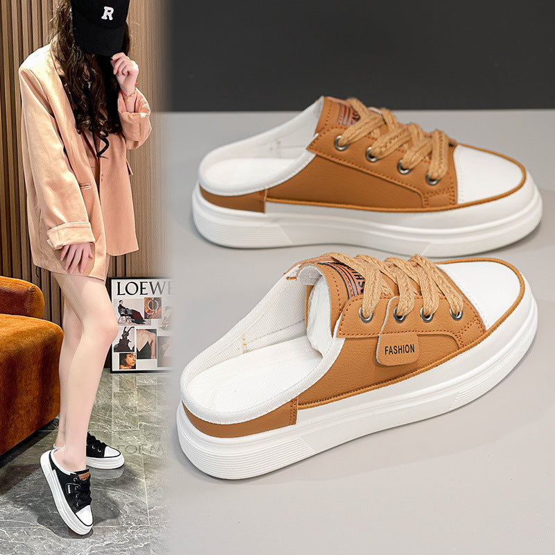 Versatile Casual Half-Support Board Shoes with Comfortable Bag Heel