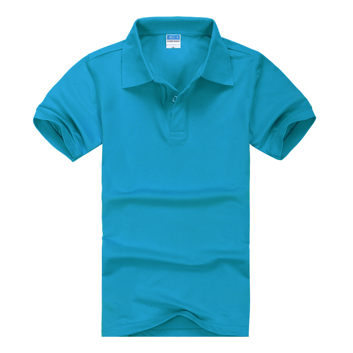 CVC Lapel Polo Shirt Solid Color Workwear Short Sleeve