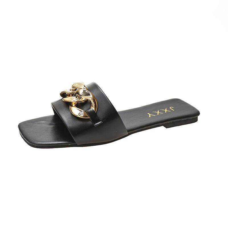Nuevas chanclas de mujer de estilo moderno con punta cuadrada