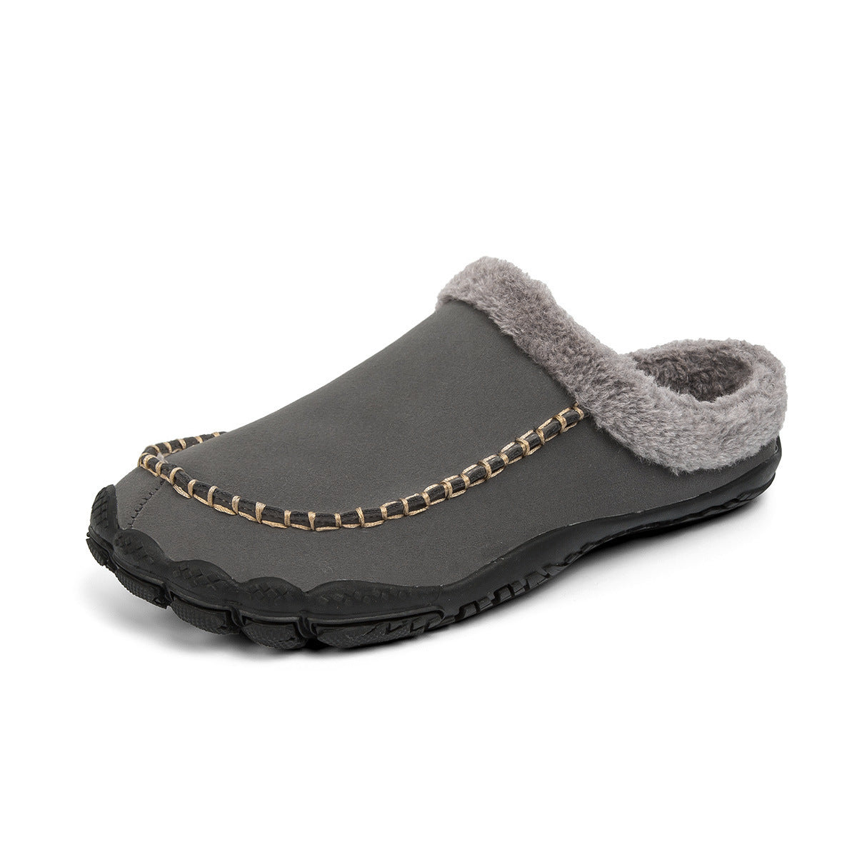 Zapatillas de invierno para hombre, cálidas, ligeras, antideslizantes, acogedoras y mullidas, de casa, anchas, para interior y exterior