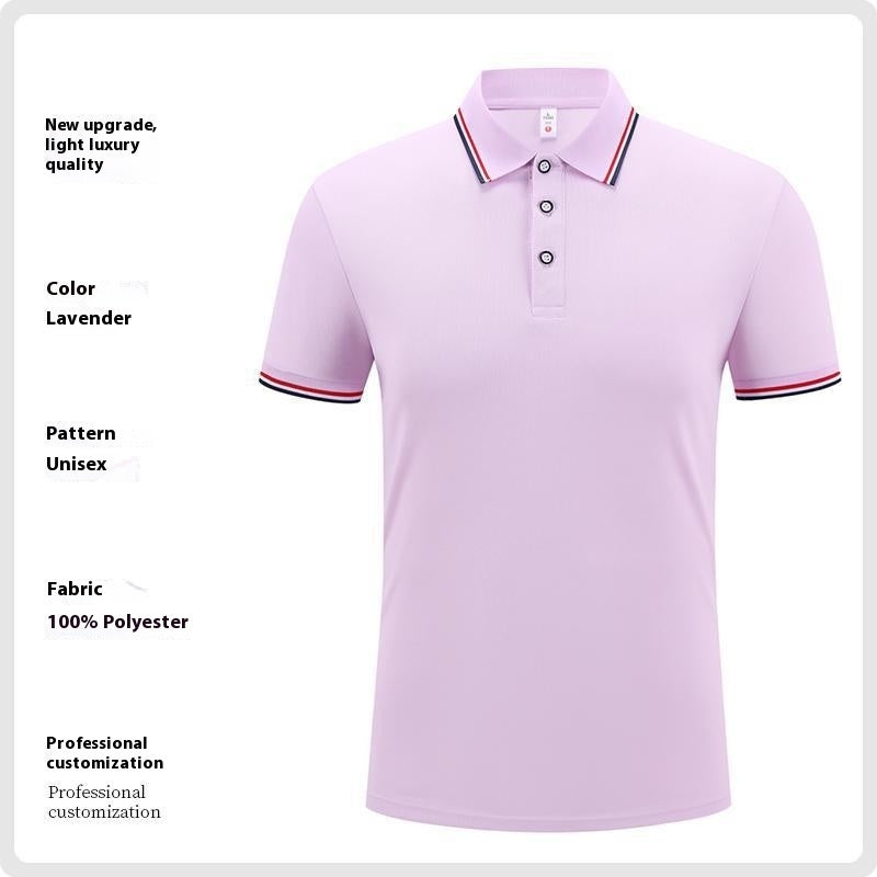 Fashion Is Ice Silk Lapel Short Sleeve Polo Shirt