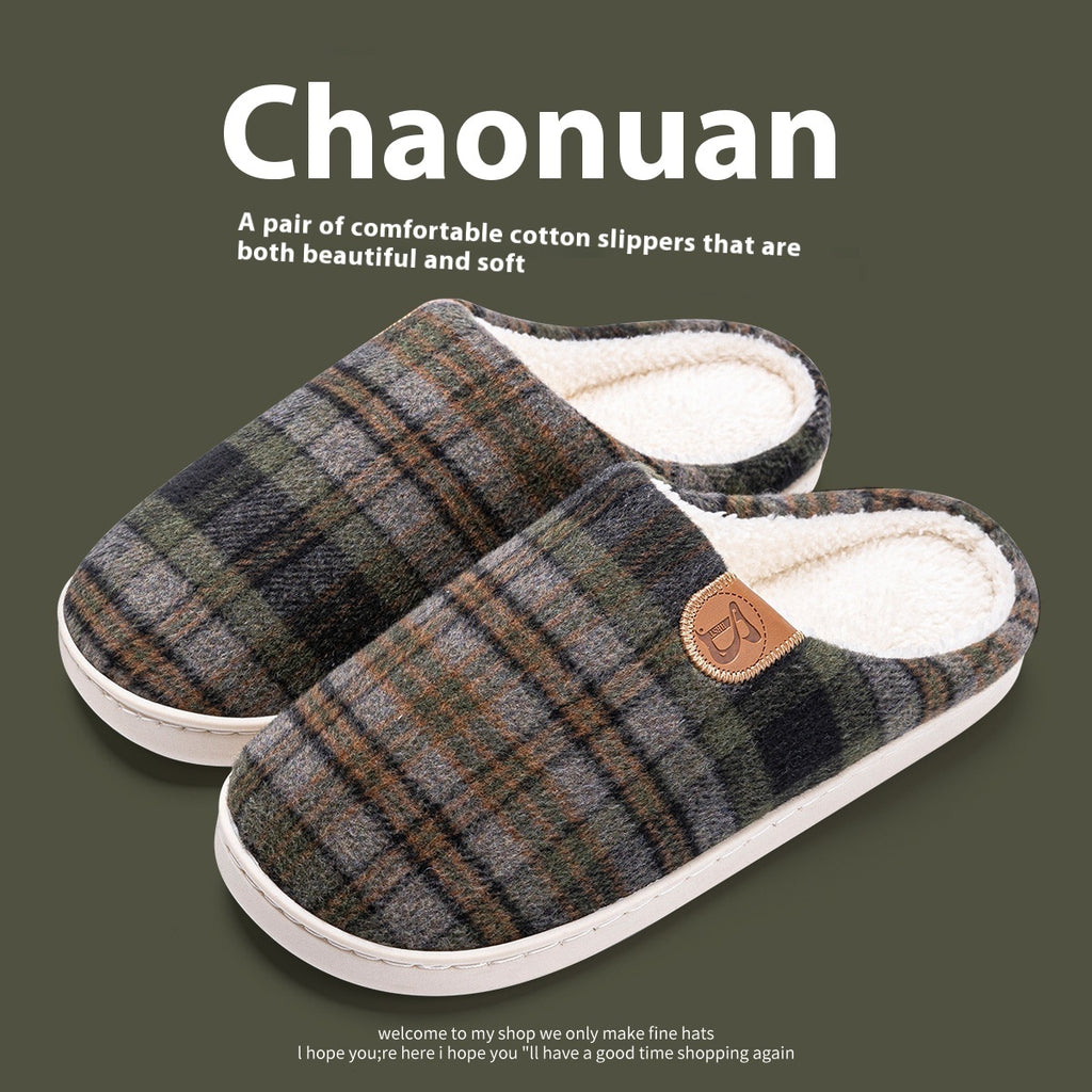 Chinelos de Algodão Masculinos Inverno Para Casa Internos