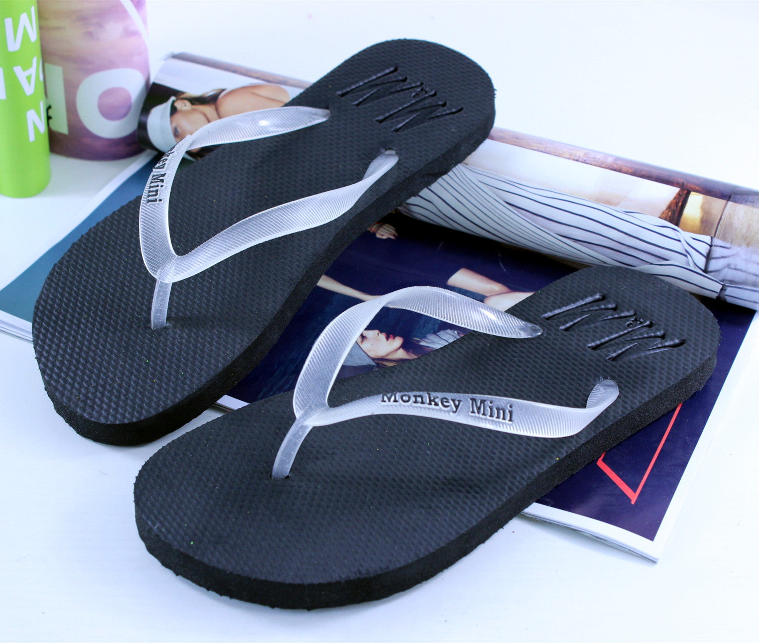 Shining slippers for lovers in summer