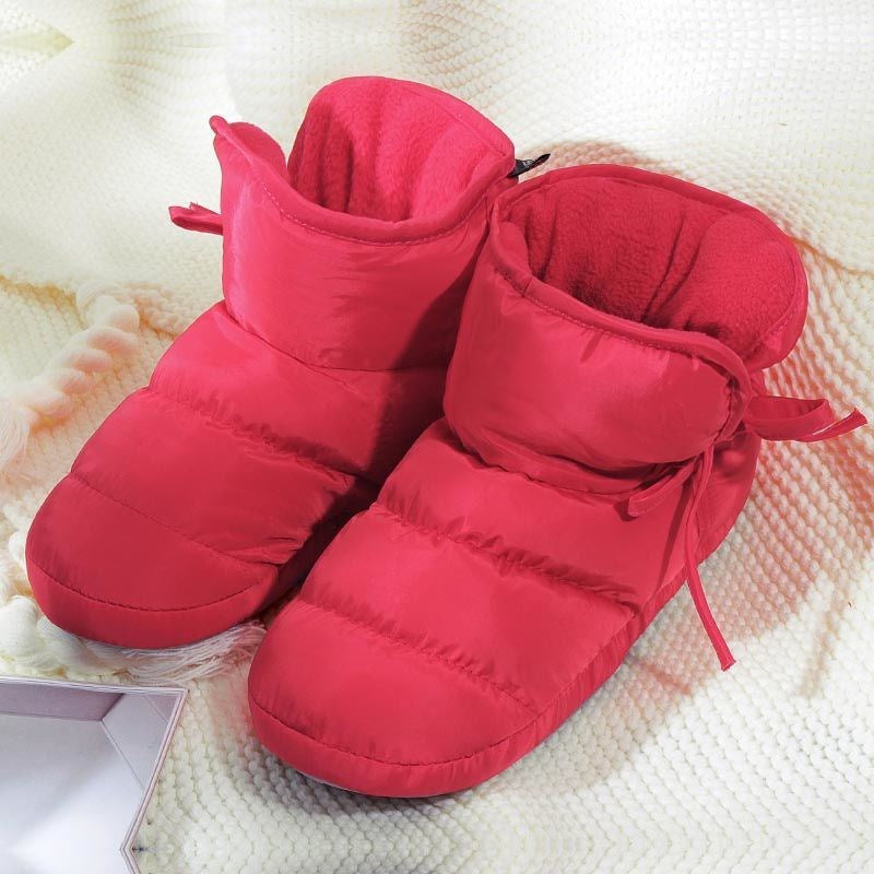 Pantoufles chaudes pour femme d’automne et d’hiver en coton matelassé antidérapantes