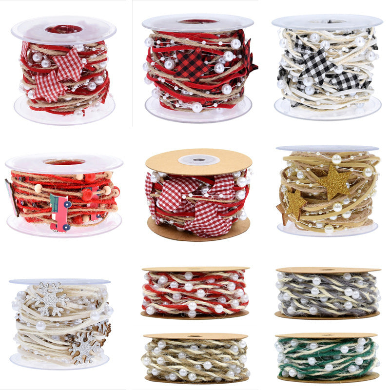 Juldekoration – Röd Femuddig Stjärna &amp; Rosettband