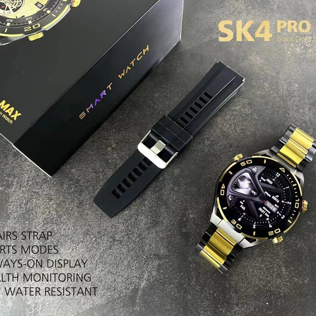 Smart sportklocka med Bluetooth-samtal och stor skärm, utformad för vuxna användare.