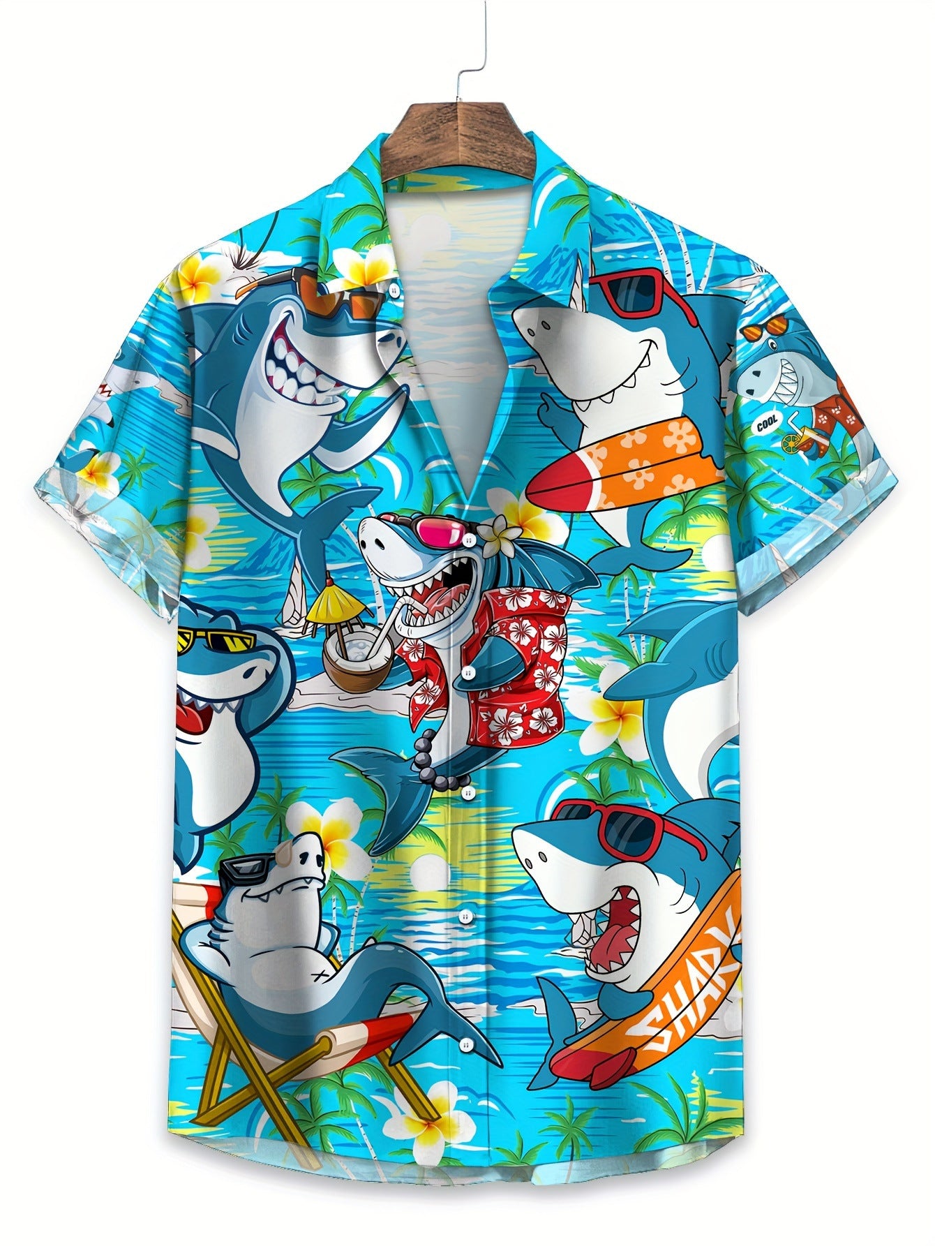 3D Printing Fashion New Flower Men's Short Sleeve Shirt