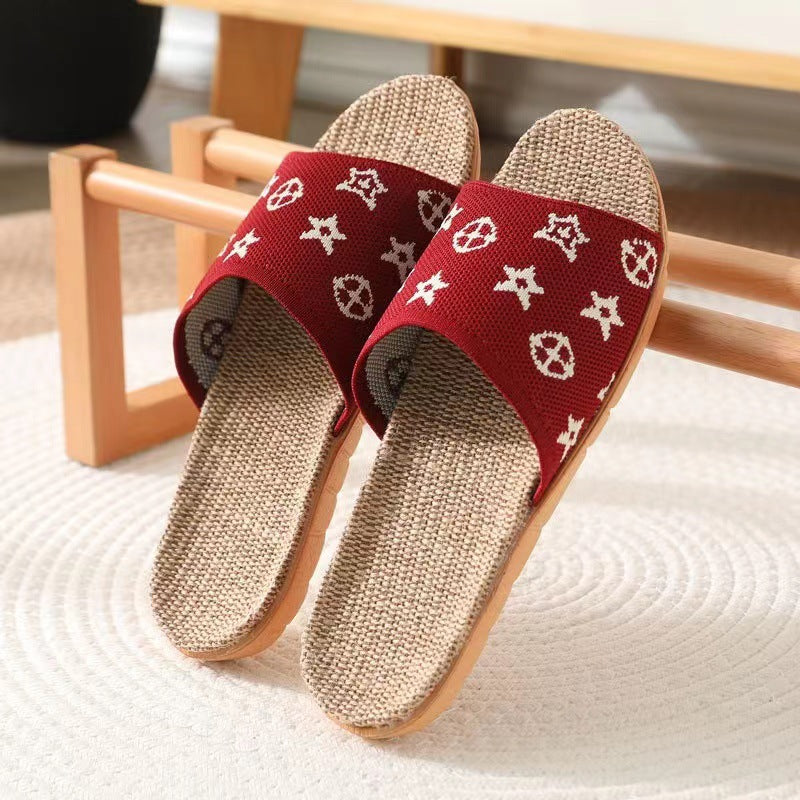 Zapatillas de lino para mujer para verano y uso en interiores en casa