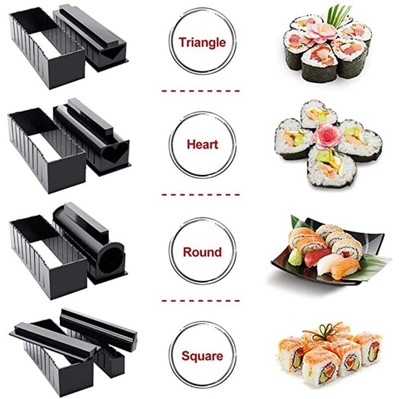 Kits profesionales antiadherentes para hacer sushi de 11 piezas