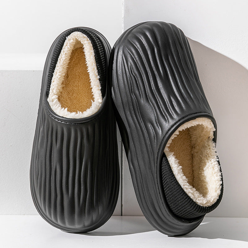 Pantuflas invernales gruesas de moda para mujer, zapatos de interior y exterior, cálidos y afelpados para casa y posparto
