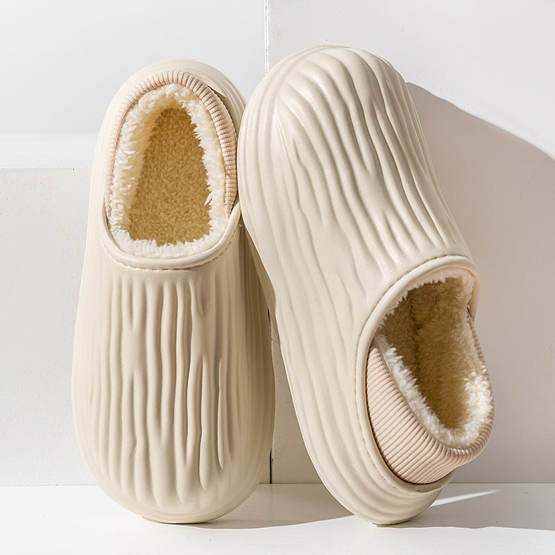 Pantuflas invernales gruesas de moda para mujer, zapatos de interior y exterior, cálidos y afelpados para casa y posparto